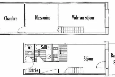 Image de 200m du centre station, 2ème étage, vue pistes de ski, balcon, télévision, casier à ski, 44m²