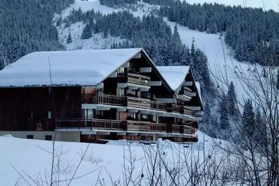 Image de À 150m des pistes de ski, Rez-de-chaussée, vue pistes de ski, terrasse, télévision, casier à ski