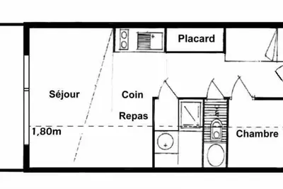 Image de À 100m des pistes de ski, 2ème étage, vue pistes de ski, balcon, télévision, casier à ski, 29m²