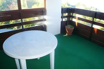 Image de 1er étage, vue vallée, terrasse, casier à ski, 70m², Combloux