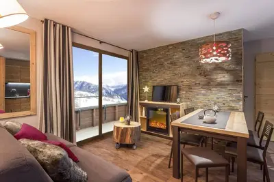 Image de Wifi, 300m du centre station, remise en forme, piscine, balcon, télévision, casier à ski, 50-58m²