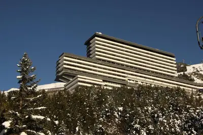 Image de Pied des pistes de ski, 6ème étage, balcon, télévision, casier à ski, 24m², Les Menuires