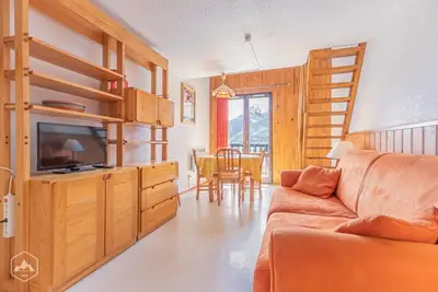 Image de À 300m des pistes de ski, 2ème étage, balcon, télévision, casier à ski, 29m², Aussois