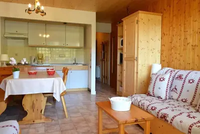 Image de 1er étage, vue pistes de ski, balcon, 38m², Le Grand Bornand
