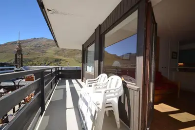 Image de À 10m des pistes de ski, 4ème étage, balcon, télévision, casier à ski, 35m², Les Menuires