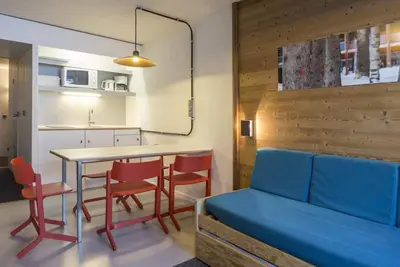 Image de 100m du centre station, 15ème étage, balcon, télévision, 27m², Les Arcs
