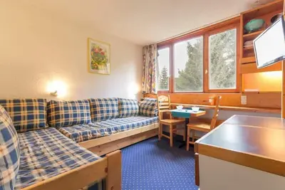 Image de À 50m des pistes de ski, 12ème étage, télévision, 13m², Les Arcs