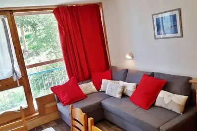 Image de 50m du centre station, 4ème étage, balcon, télévision, 24m², Les Arcs