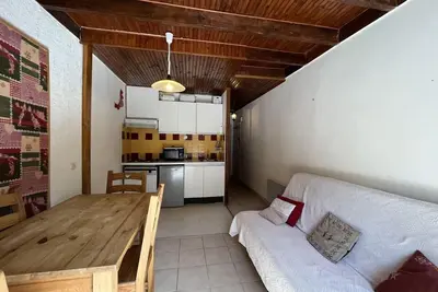 Image de 250m des commerces, 1er étage, vue montagne, balcon, télévision, 35m², Pra Loup