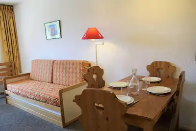 Image de À 200m des pistes de ski, 8ème étage, vue montagne, balcon, télévision, casier à ski, 27m², Vars