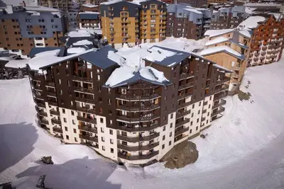 Image de À 150m des pistes de ski, étage -3, balcon, télévision, casier à ski, 29m², Val Thorens