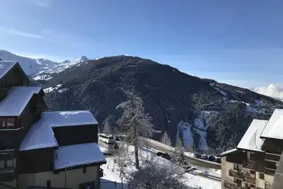 Image de 180m du centre station, 1er étage, balcon, télévision, casier à ski, 34m², Peisey-Vallandry