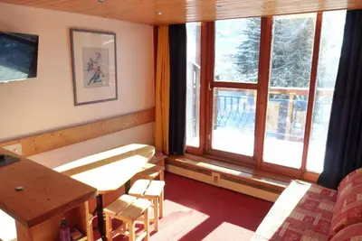 Image de 150m du centre station, 4ème étage, télévision, casier à ski, 39m², Les Arcs