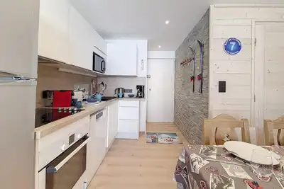 Image de Pied des pistes de ski, 4ème étage, balcon, télévision, 28m², Les Menuires
