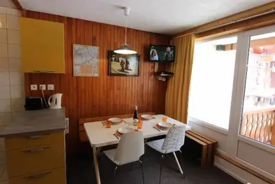 Image de 200m du centre station, 5ème étage, terrasse, balcon, télévision, 25m², Val Thorens