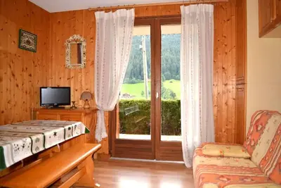 Image de Étage -1, vue montagne, terrasse, parking, télévision, 22m², Le Grand Bornand