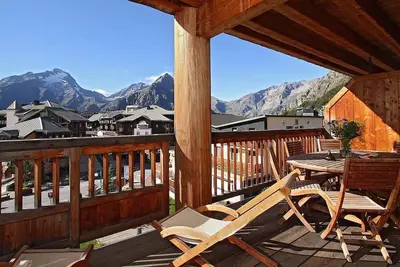 Image de 50m des commerces, terrasse, balcon, télévision, casier à ski, 86m², Les 2 Alpes