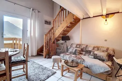 Image de Pied des pistes de ski, 5ème étage, balcon, télévision, casier à ski, 22m², Les Menuires
