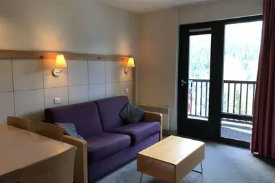 Image de Au pied des commerces, 2ème étage, balcon, télévision, casier à ski, 37m², Flaine