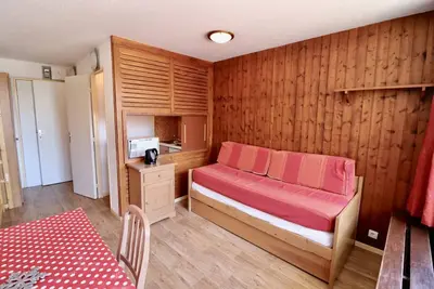 Image de 200m du centre station, 5ème étage, balcon, télévision, casier à ski, 18m², Tignes