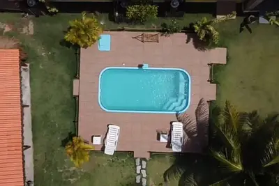 Image de 100 meters from the beach, beautiful yellow house, surrounded by natural beauty, paradise.