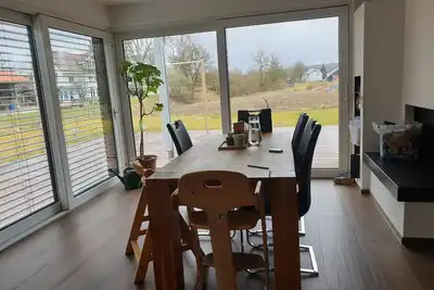 Image de New house on the edge of the Black Forest, near the Rhine Falls, Zurich.