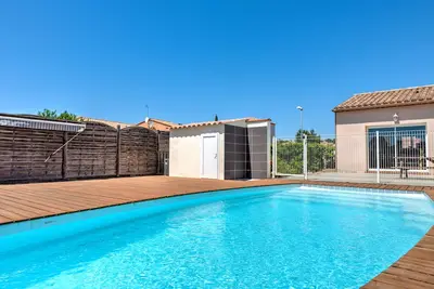 Image de La Palme, Languedoc Roussillon <br>Région Occitanie<br>Villa tout confort avec piscine<br>