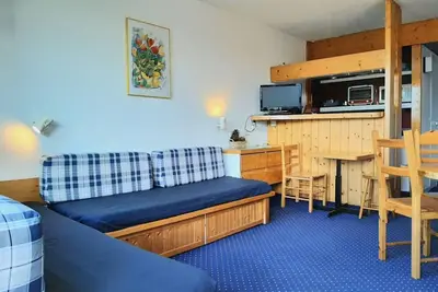 Image de 10m du centre station, 2ème étage, vue vallée, balcon, télévision, 33m², Les Arcs