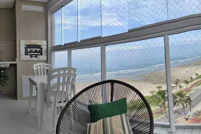 Image de Aconchego do Caiçara Sea Front Wi-fi Gourmet Balcony New Apartment