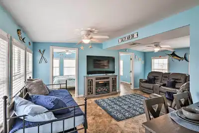 1 Block to Surfside Beach: Home w/ Deck!