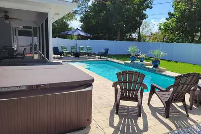Image de Beach Sun & Fun-Private Pool & Hot Tub Dog Friendly. \n