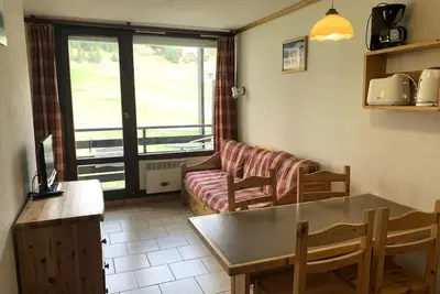 Image de Studio-Kabine 4 Personen mit Blick auf die Pisten