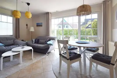 Cozy first floor apartment with south-facing terrace, Wlan, washing machine, max. 4 p.