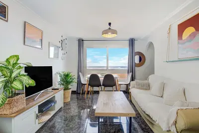 Image de Appartement \"El Cotillo Mar Beach\" avec vue sur la mer, terrasse et Wi-Fi.