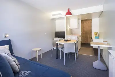 Image de 50m du centre station, 7ème étage, balcon, télévision, 25m², Les Arcs