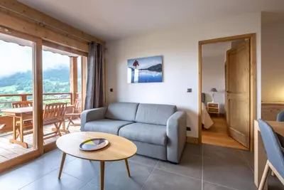 Image de À 100m des pistes de ski, 3ème étage, balcon, télévision, casier à ski, 54m², Valmorel