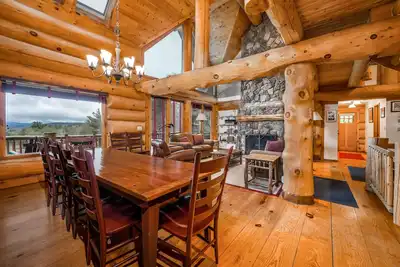Image de Luxury Log Cabin-Windham Mountain. Amazing sunsets, large lawn, deck, fireplace