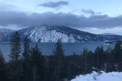 Guest House with Grand Views of Pend Oreille Lake and the surrounding Mountains.