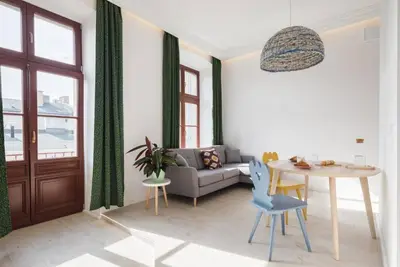 Image de Studio with balcony in the heart of Łódź - Apartment Iv