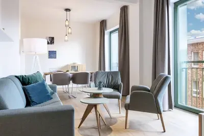 Ultra-modern, barrier-free apartment in a prime and central harbor location - Krusespeicher