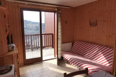 Image de 2ème étage, vue montagne, balcon, télévision, 37m², Saint Gervais