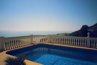 Villa with private pool and panoramic views of the Mediterranean Sea