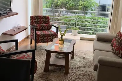 Cozy apartment with private security in the building.
