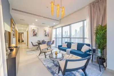 Image de Spacious Art Deco Apt with Burj & Canal Views