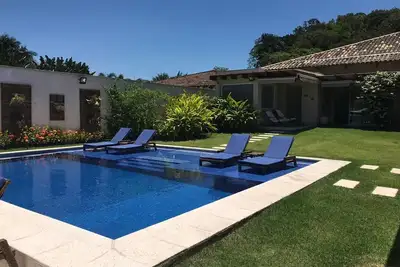 House in gated community with pier
