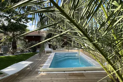 Image de joyeuse et sympathique villa avec piscine aux portes de Capbreton