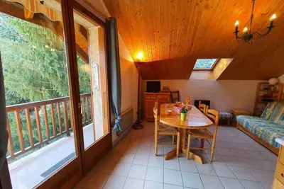 Image de 50m des commerces, 1er étage, balcon, télévision, 35m², Serre Chevalier