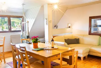 Image de Ski-in/out fireplace view for 8 pers. 80 sqm, feel-good holiday flat in the Black Forest