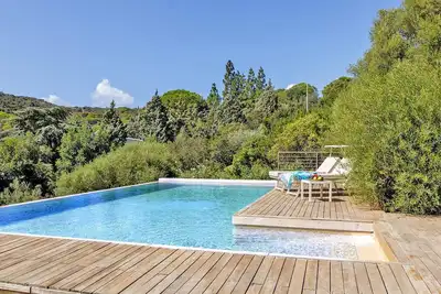 Sardinia - Large detached villa with private pool sea view near Chia