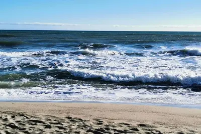 Image de 250 mètres  de la plage et du port, wifi, clim rdc, parking